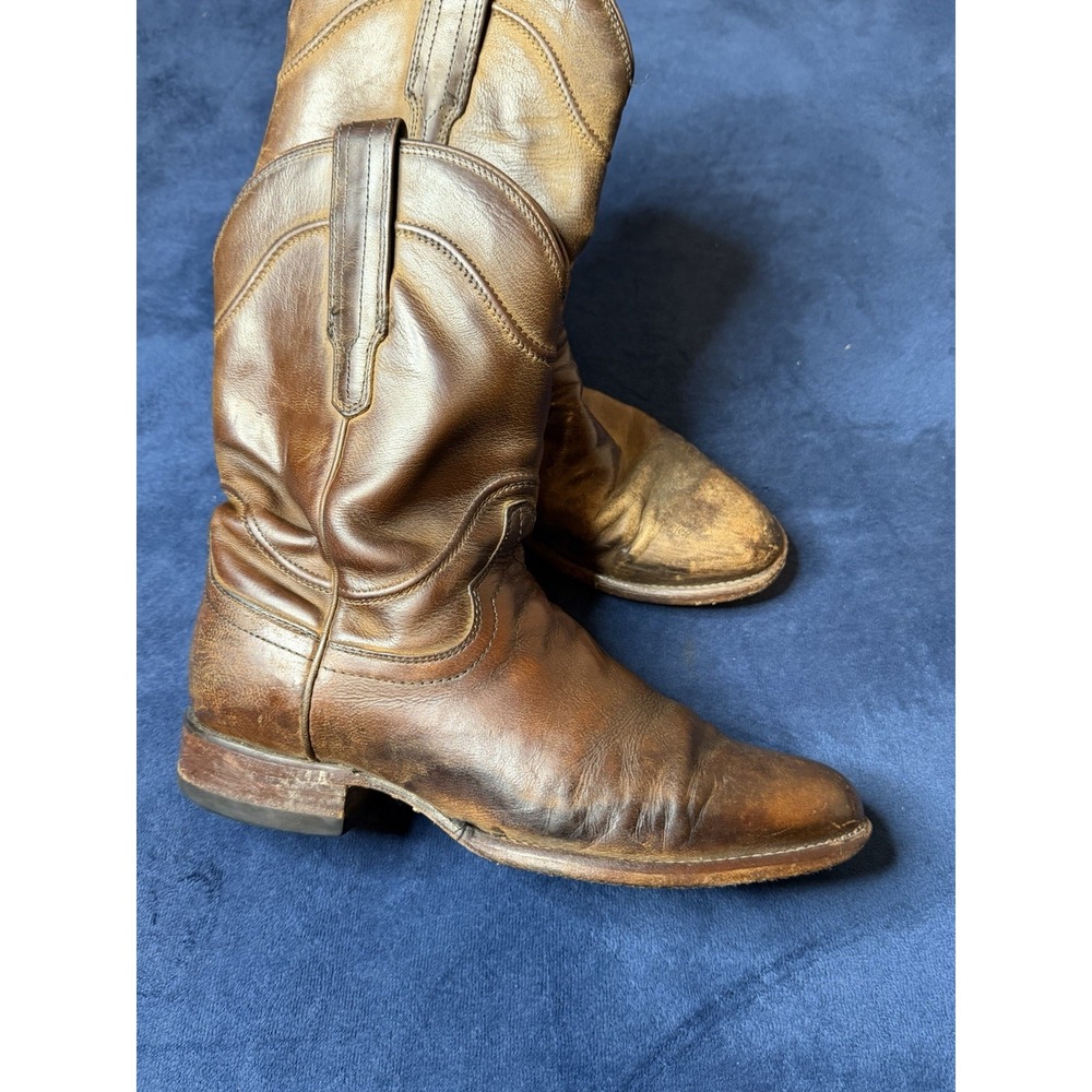 Tecovas The Earl Mens Western Cowboy Boots Sz 7 D Brown Leather Needs Resole